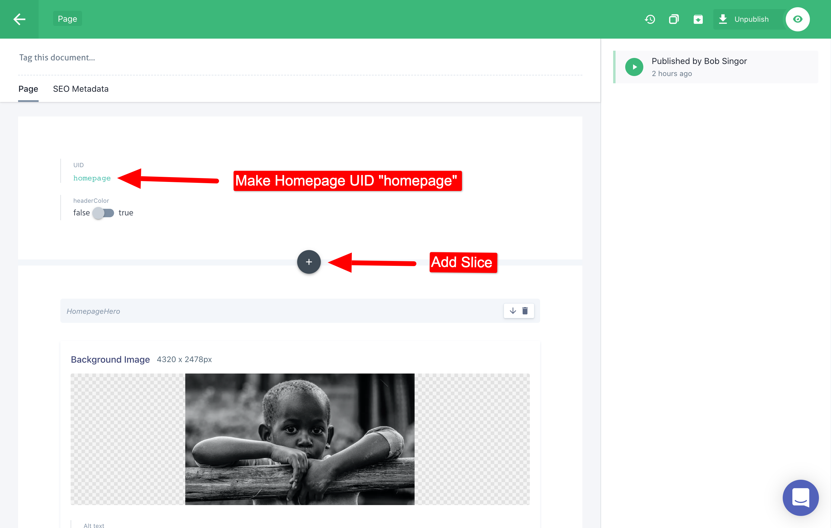 Add Content to Page
